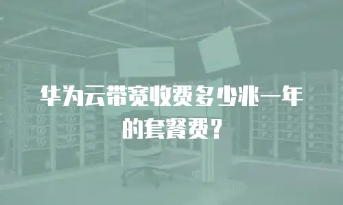 华为云带宽收费多少兆一年的套餐费？