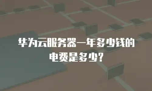 华为云服务器一年多少钱的电费是多少？