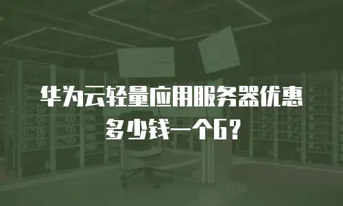 华为云轻量应用服务器优惠多少钱一个G？