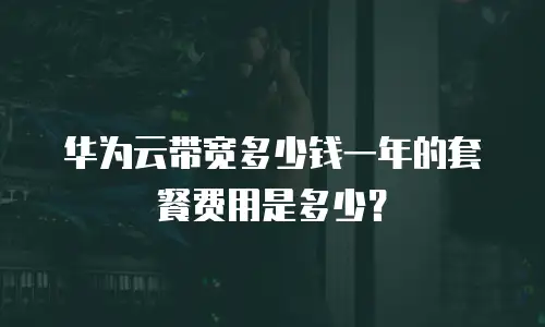 华为云带宽多少钱一年的套餐费用是多少？