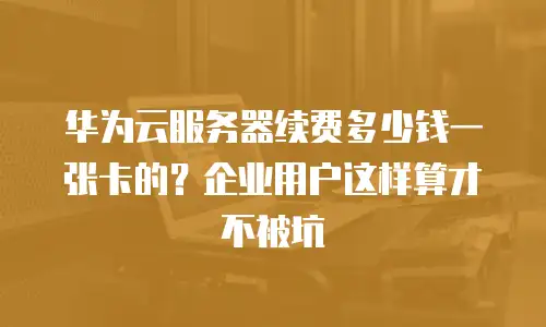 华为云服务器续费多少钱一张卡的？企业用户这样算才不被坑