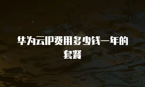 华为云IP费用多少钱一年的套餐