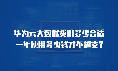 华为云大数据费用多少合适 一年使用多少钱才不超支？