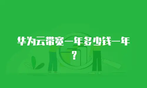 华为云带宽一年多少钱一年？