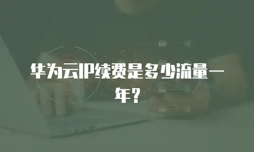 华为云IP续费是多少流量一年？