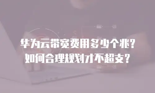 华为云带宽费用多少个兆？如何合理规划才不超支？