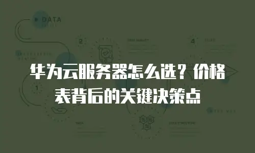 华为云服务器怎么选？价格表背后的关键决策点