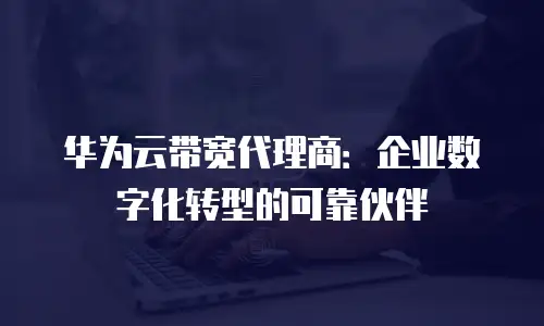 华为云带宽代理商：企业数字化转型的可靠伙伴