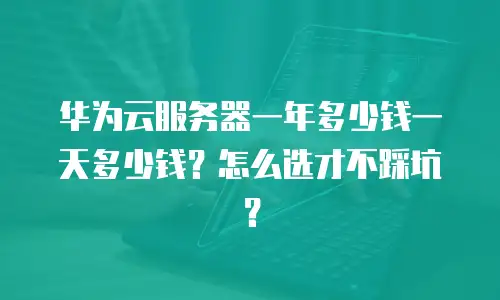 华为云服务器一年多少钱一天多少钱？怎么选才不踩坑？