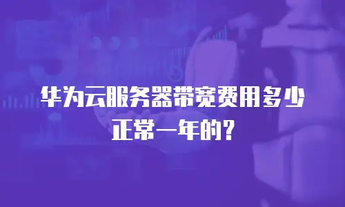 华为云服务器带宽费用多少正常一年的？