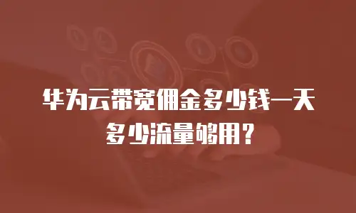 华为云带宽佣金多少钱一天多少流量够用？
