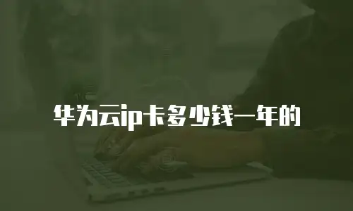 华为云ip卡多少钱一年的