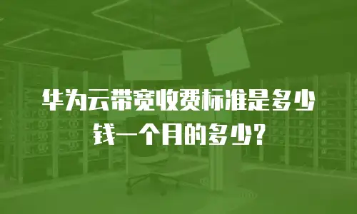 华为云带宽收费标准是多少钱一个月的多少？