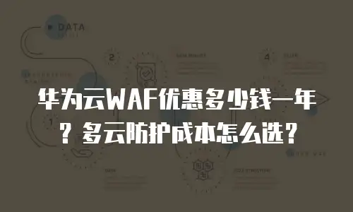华为云WAF优惠多少钱一年？多云防护成本怎么选？