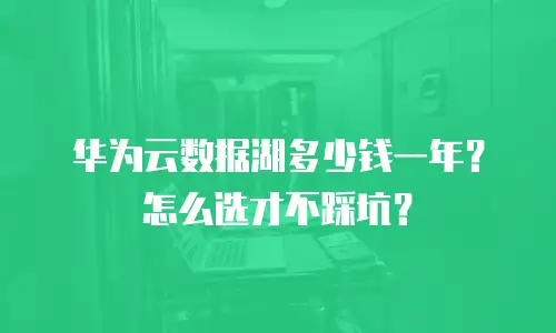 华为云数据湖多少钱一年？怎么选才不踩坑？