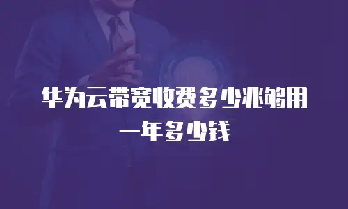 华为云带宽收费多少兆够用一年多少钱