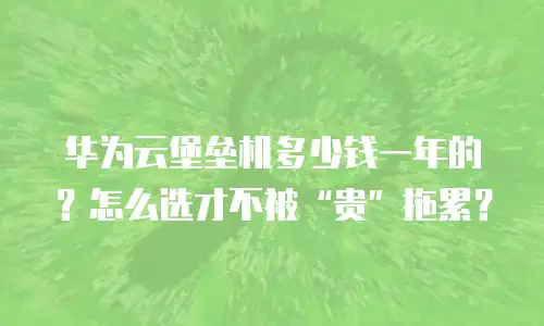 华为云堡垒机多少钱一年的？怎么选才不被“贵”拖累？