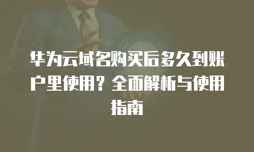 华为云域名购买后多久到账户里使用？全面解析与使用指南