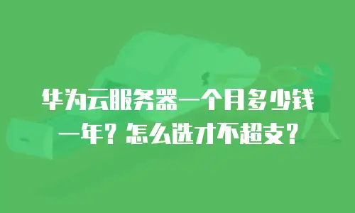 华为云服务器一个月多少钱一年？怎么选才不超支？