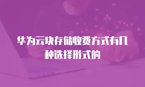 华为云块存储收费方式有几种选择形式的