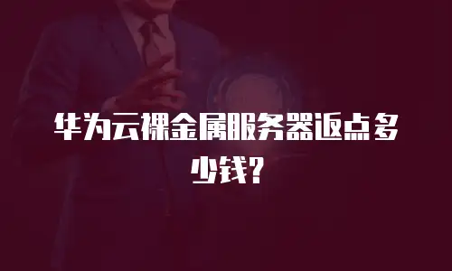 华为云裸金属服务器返点多少钱？