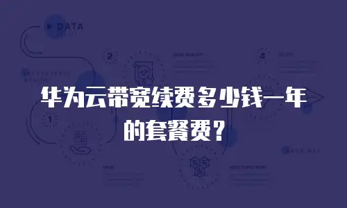 华为云带宽续费多少钱一年的套餐费？