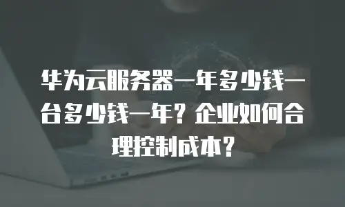 华为云服务器一年多少钱一台多少钱一年？企业如何合理控制成本？