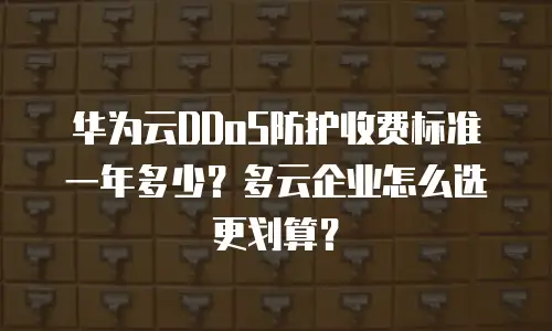 华为云DDoS防护收费标准一年多少？多云企业怎么选更划算？