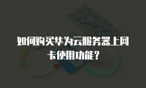 如何购买华为云服务器上网卡使用功能？