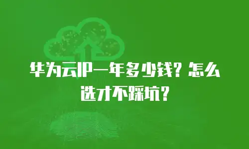 华为云IP一年多少钱？怎么选才不踩坑？