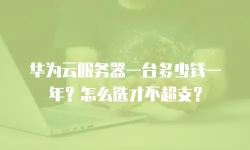 华为云服务器一台多少钱一年？怎么选才不超支？