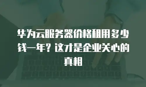 华为云服务器价格租用多少钱一年？这才是企业关心的真相