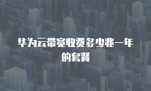 华为云带宽收费多少兆一年的套餐