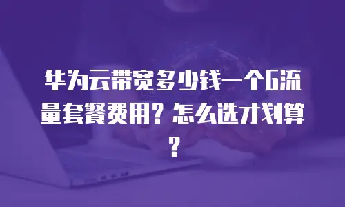 华为云带宽多少钱一个G流量套餐费用？怎么选才划算？