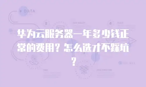 华为云服务器一年多少钱正常的费用？怎么选才不踩坑？