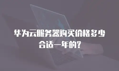 华为云服务器购买价格多少合适一年的？