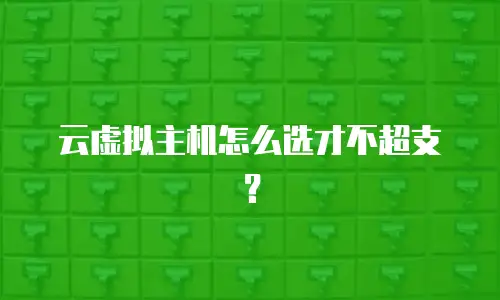 云虚拟主机怎么选才不超支？