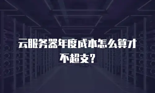 云服务器年度成本怎么算才不超支？