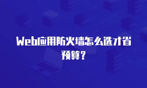 Web应用防火墙怎么选才省预算？