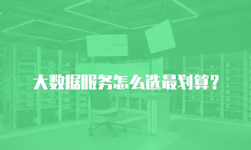 大数据服务怎么选最划算？