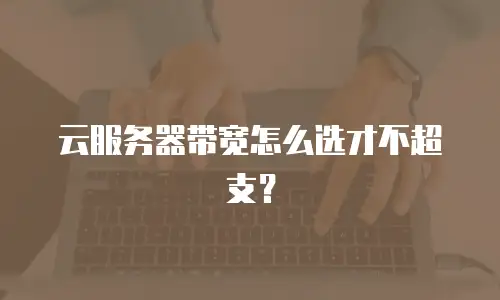 云服务器带宽怎么选才不超支？