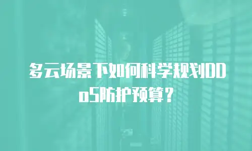 多云场景下如何科学规划DDoS防护预算？