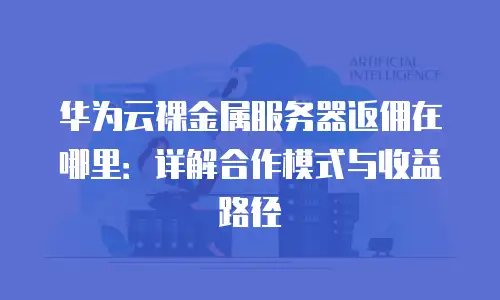 华为云裸金属服务器返佣在哪里：详解合作模式与收益路径