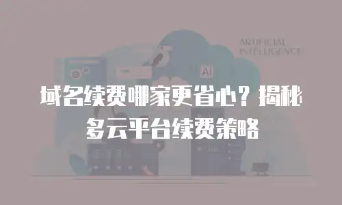 域名续费哪家更省心？揭秘多云平台续费策略