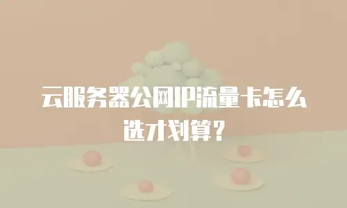 云服务器公网IP流量卡怎么选才划算？