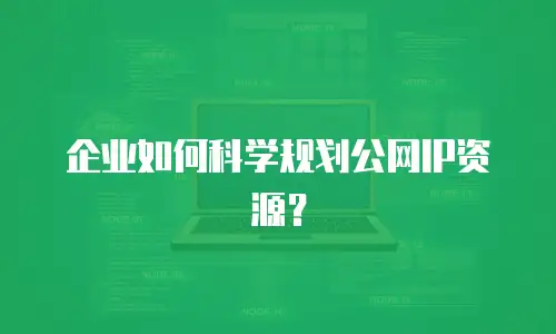 企业如何科学规划公网IP资源？