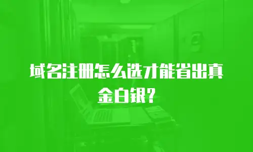 域名注册怎么选才能省出真金白银？