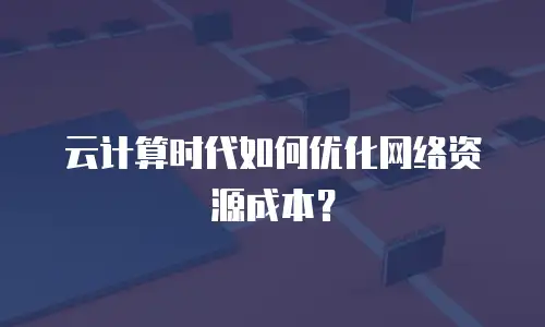 云计算时代如何优化网络资源成本？