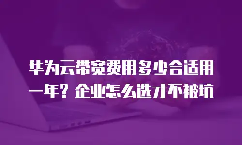 华为云带宽费用多少合适用一年？企业怎么选才不被坑