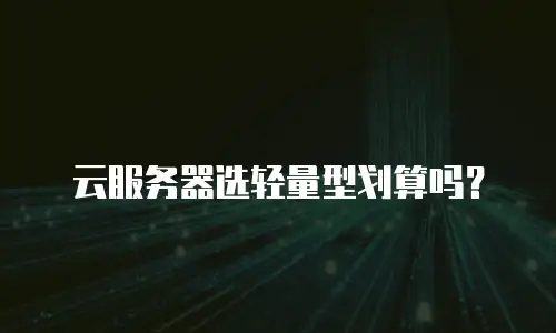 云服务器选轻量型划算吗？